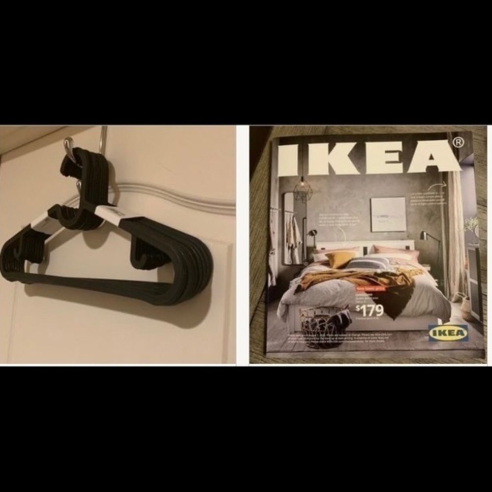 10 black hangers w free IKEA catalogue last issue